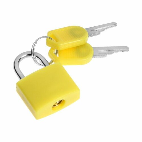 Замок навесной для чемодана 20х35 мм малый желтый 455₽