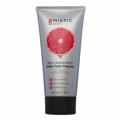 MISTIC RED GRAPEFRUIT Deep Foam Cleanser Глубокоочищающая пенка для умывания с экстрактом красного грейпфрута 180мл