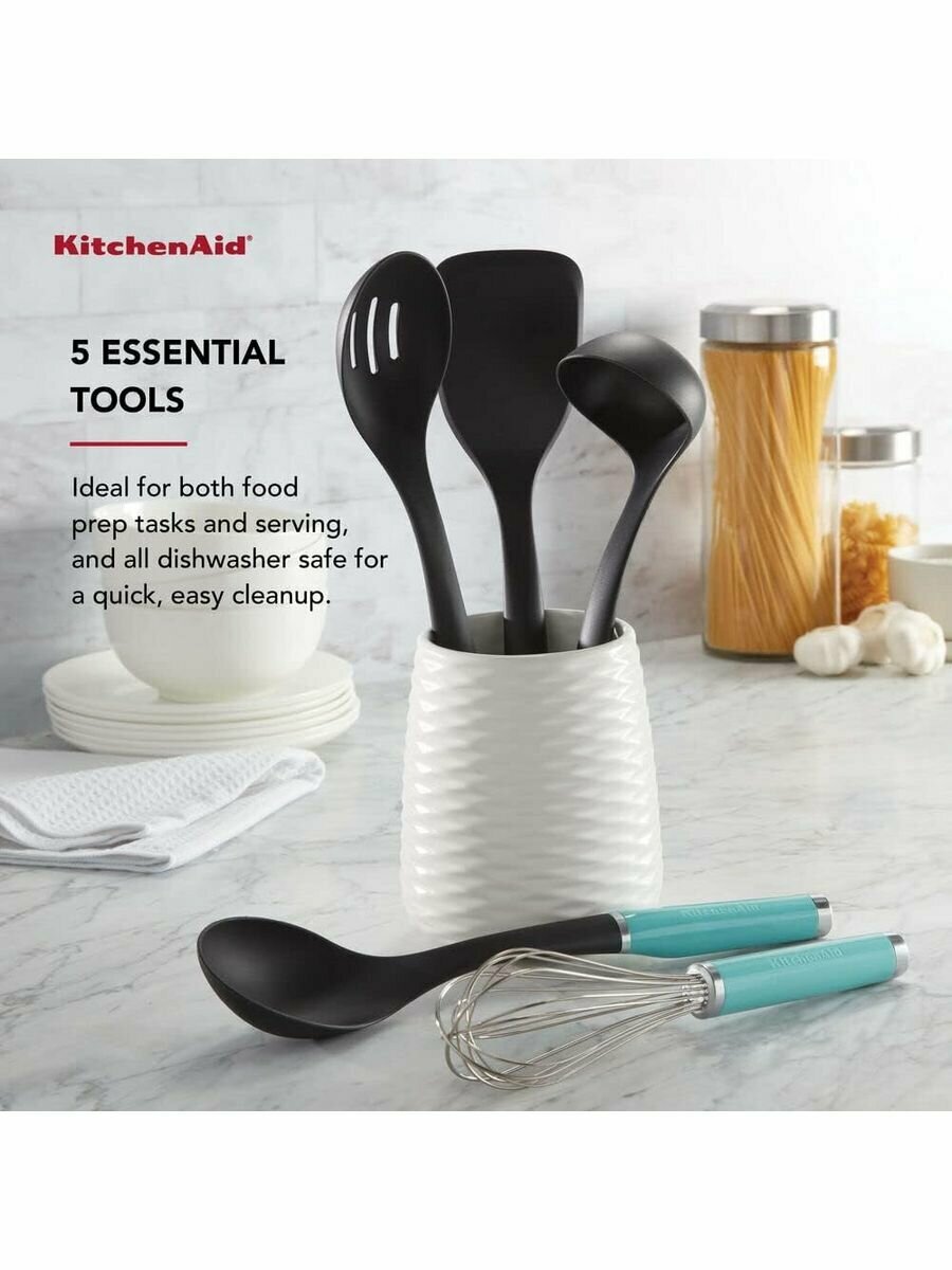 Набор кухонных лопаток в подставке KitchenAid из 6 штук