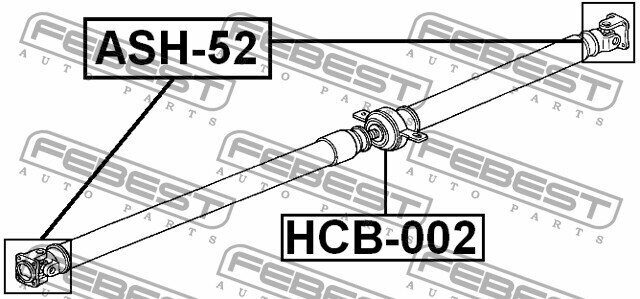 Крестовина к/вала HONDA CR-V RD1/RD2 97-01 (20X52, ASH52 FEBEST ASH-52