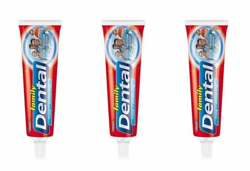 Rubella Зубная паста Dental Family Total+Whitening, 100 мл, 3 шт
