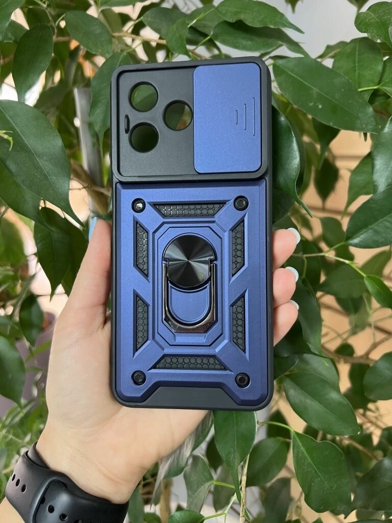 Чехол противоударный для Realme C51 и Realme C53 и Realme Note 50 / Реалми С51 и Реалми С53 и Реалми Нот 50 с защитой камеры armors (Темно-синий) — фото 1