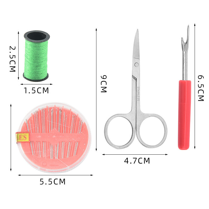 Набор для шитья и рукоделия в органайзере (нитки, иголки, ножницы, сантиметр, булавки, пуговицы и т. д.)