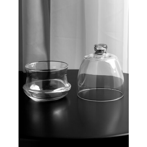 Салатник-сахарница стеклянный от бренда LAV с крышкой прозрачный 596₽