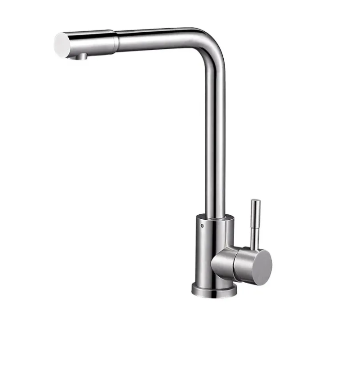 Смеситель для кухни Solone EZA4-B090 с высоким поворотным изливом, кран на кухню, цвет: хром — фото 1