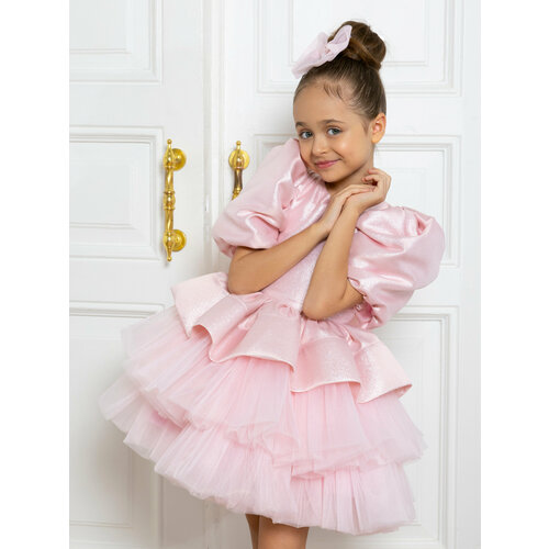 фото Платье роскошь с детства, размер 128-134, розовый