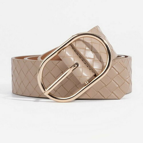 фото Ремень сима-ленд, размер 100, бежевый сима-лэнд