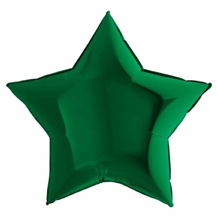 Воздушный шар, Весёлая затея, Большая Звезда Dark Green металлик Италия