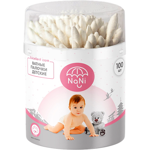 Ватные палочки детские Nani 100шт 600₽