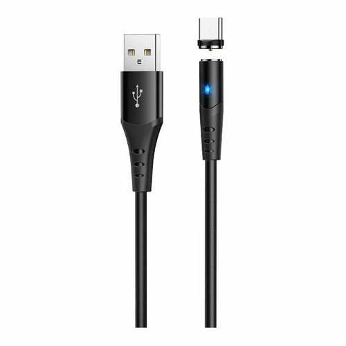 Дата-кабель Hoco X60 USB-Type-C, 1 м, черный дата кабель hoco x62 fortune usb type c 5 а 1 м белый