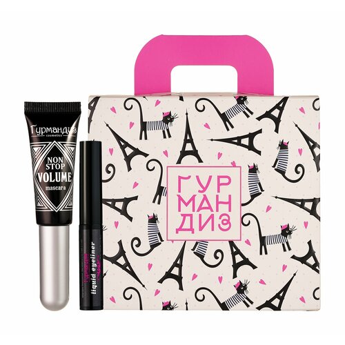 Набор (Тушь для ресниц 9 мл, Черная + Подводка для глаз Liquid Eyeliner, 3 мл)