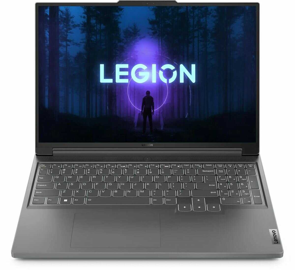 Ноутбук игровой Lenovo Legion Slim 5 16IRH8 82YA00DNLK, 16", IPS, Intel Core i7 13700H 2.4ГГц, 14-ядерный, 16ГБ DDR5, 512ГБ SSD, NVIDIA GeForce RTX 4050 для ноутбуков - 6 ГБ, без операционной системы, серый