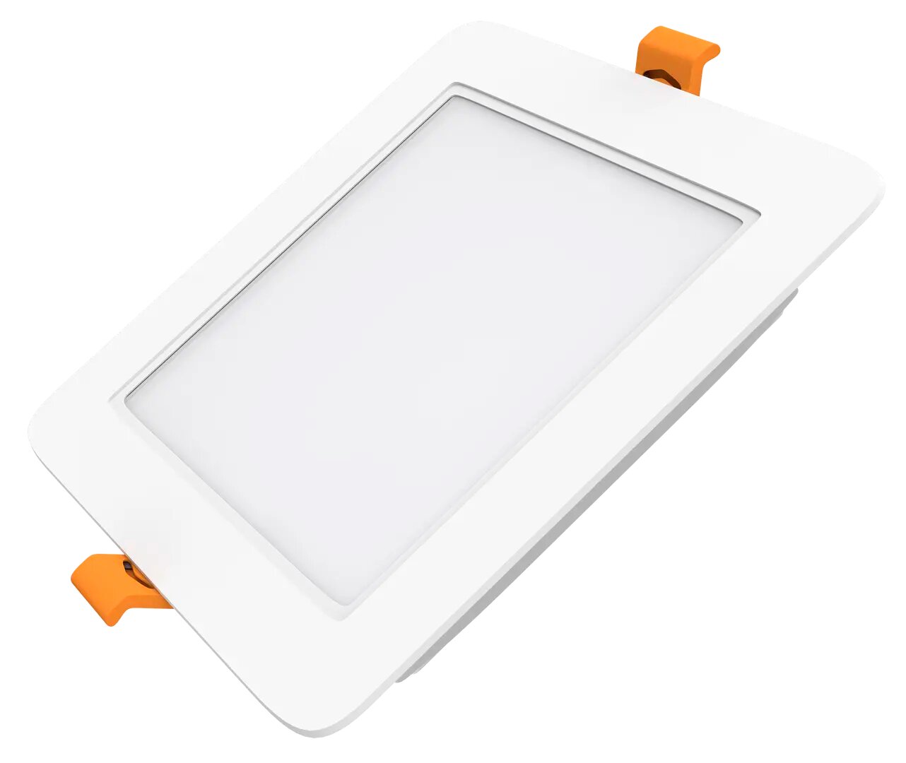 фото Светильник точечный светодиодный Gauss Downlight квадрат под отверстие 90 мм, 2 м², нейтральный белый свет, цвет белый