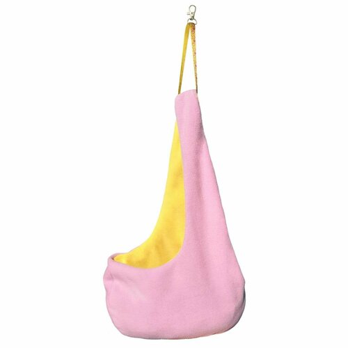 Гамак для хорьков Доброзверики и мелких грызунов Капля размер L желтый-розовый