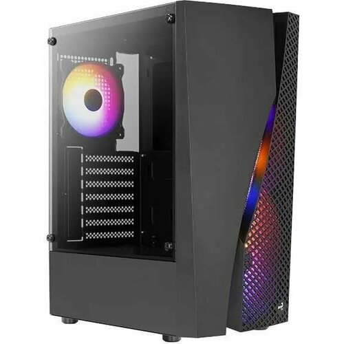 Корпус ATX Aerocool Wave-G-BK-v2, Midi-Tower, без БП, черный [accm-pv35043.11] корпус atx aerocool quantum mesh g bk v2 midi tower без бп черный [accm pv31033 11]