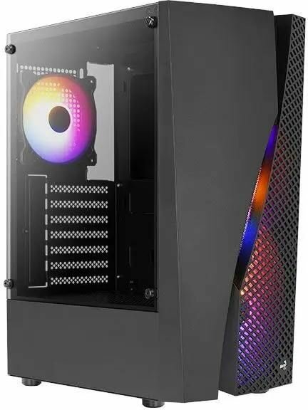 Корпус ATX Aerocool Wave-G-BK-v2, Midi-Tower, без БП, черный [accm-pv35043.11]