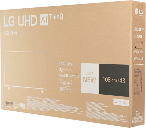 Телевизор LG 43UR78006LK. ARUB черный