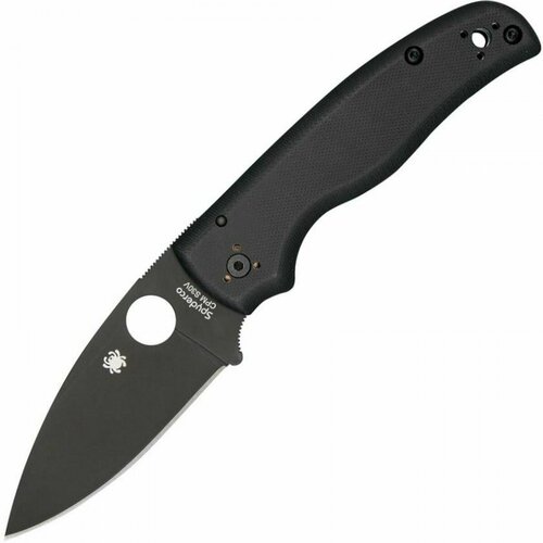 нож складной tenacious spyderco 122gps сталь 8cr13mov satin combo рукоять стеклотекстолит g 10 чёрный Нож складной Spyderco Shaman, Black Blade