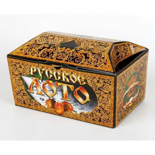 Настольная игра Десятое королевство Русское лото (подарочное) 00142ДК лото русское в картонном ларце 25x15x16см