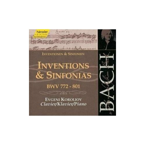 AUDIO CD BACH, J.S: Inventions and Sinfonias, BWV 772-801