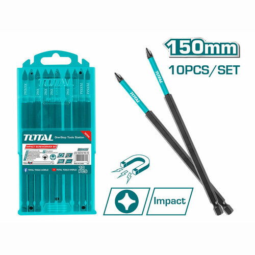 Бита ударная PH1 150 мм TOTAL TACIM16PH163 (10 шт)