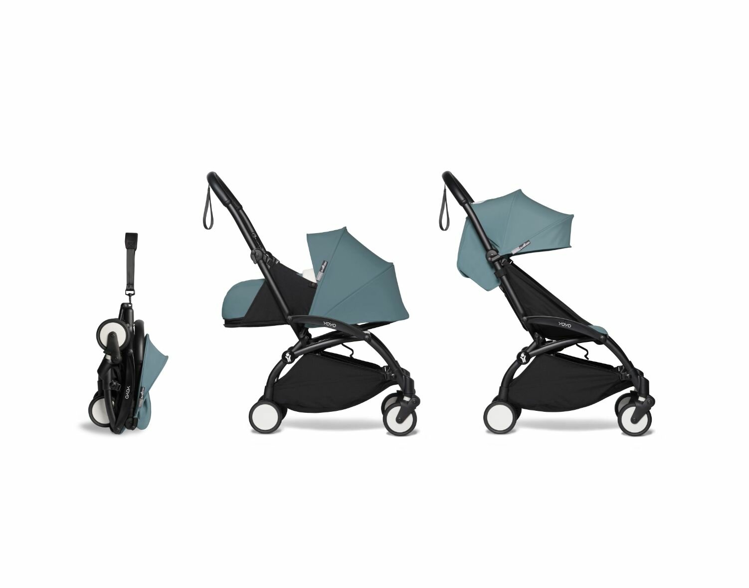 Коляска 2в1 Babyzen YOYO2 c мягкой люлькой New Born Pack Black Aqua