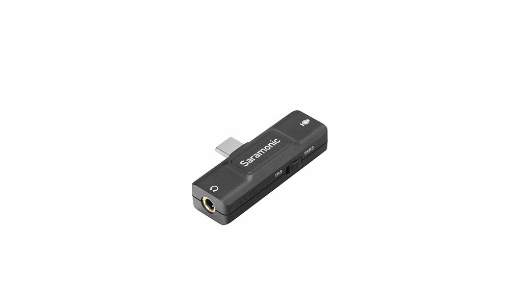 Аудиоинтрефейс Saramonic SR-EA2U USB-С для микрофона и наушников 3,5 мм