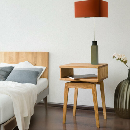 Тумба прикроватная Zolo из натурального дерева - массив сосны Высота 50 см Парящий корпус 30х39 см 10500₽