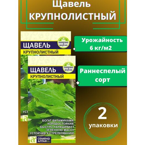 Семена Щавель Крупнолистный, 2 упаковки семена щавель изумрудный король 2 упаковки