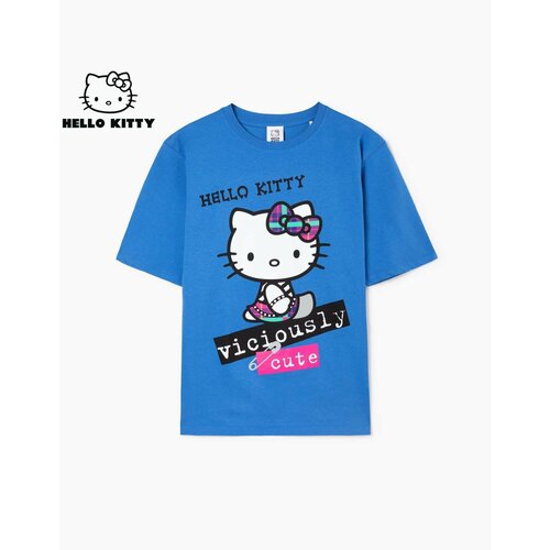 Футболка Gloria Jeans, размер 10-12л/146-152, синий hello kitty pendant necklace cute cartoon y2k all match short titanium steel clavicle chain cool street clothes accessories