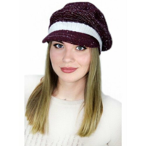 фото Кепка lemmex кепка "актала", размер 59-60, бордовый, белый