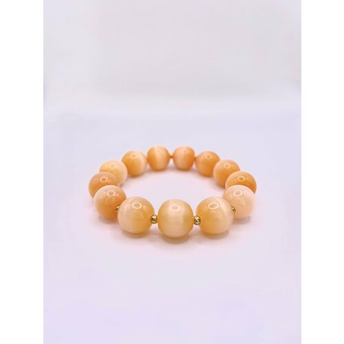 фото Браслет, стразы, бисер, 1 шт., размер 17.3 см, размер one size, диаметр 7.3 см, желтый, золотой ип гончарук н. а.