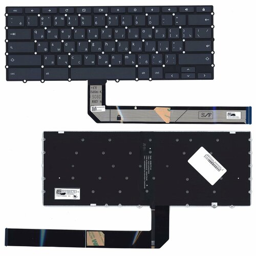 Клавиатура для ноутбука Lenovo Yoga Chromebook C630 черная с подсветкой клавиатура keyboard для ноутбука lenovo yoga серые кнопки с подсветкой