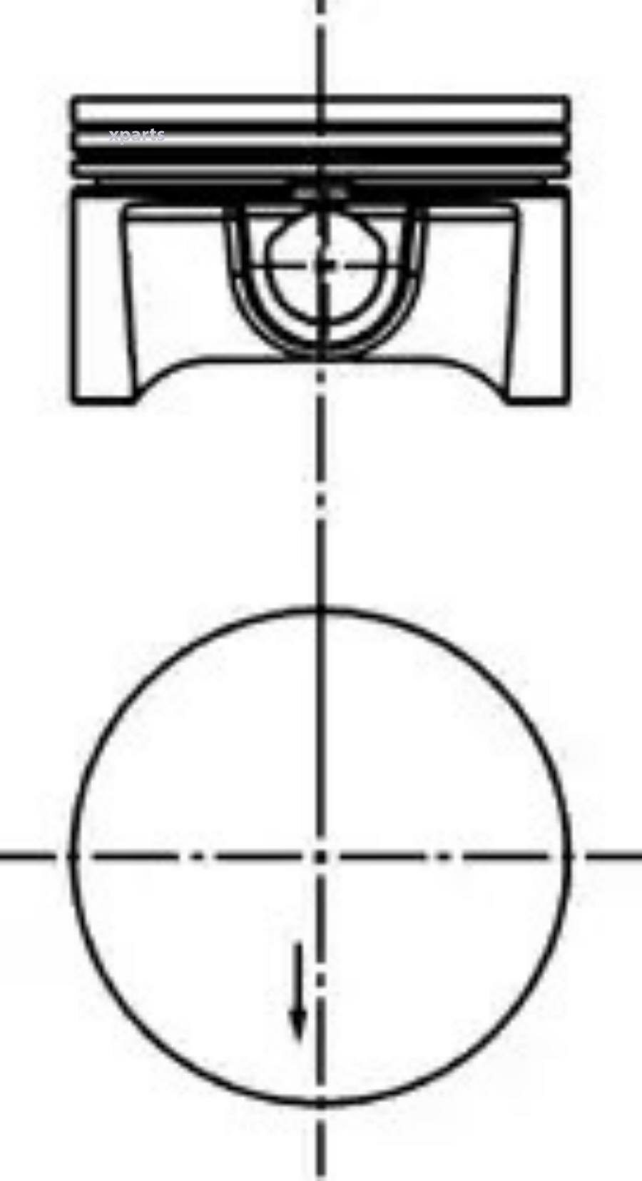 Поршень Комплект (С Кольцами ) Std Gm Astra G/Astra H / Vectra C Z16xep KOLBENSCHMIDT арт. 40388600