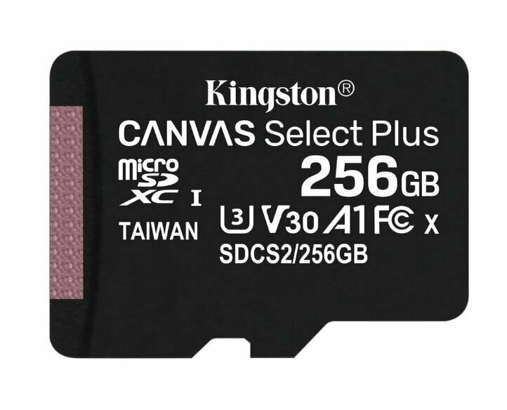 256Гб MicroSDXC карта памяти Kingston Canvas Select Plus (SDCS2/256GB CN version)