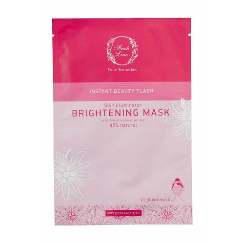Тканевая маска для сияния кожи лица с растительными экстрактами / Fresh Line Instant Beauty Flash Brightening Mask