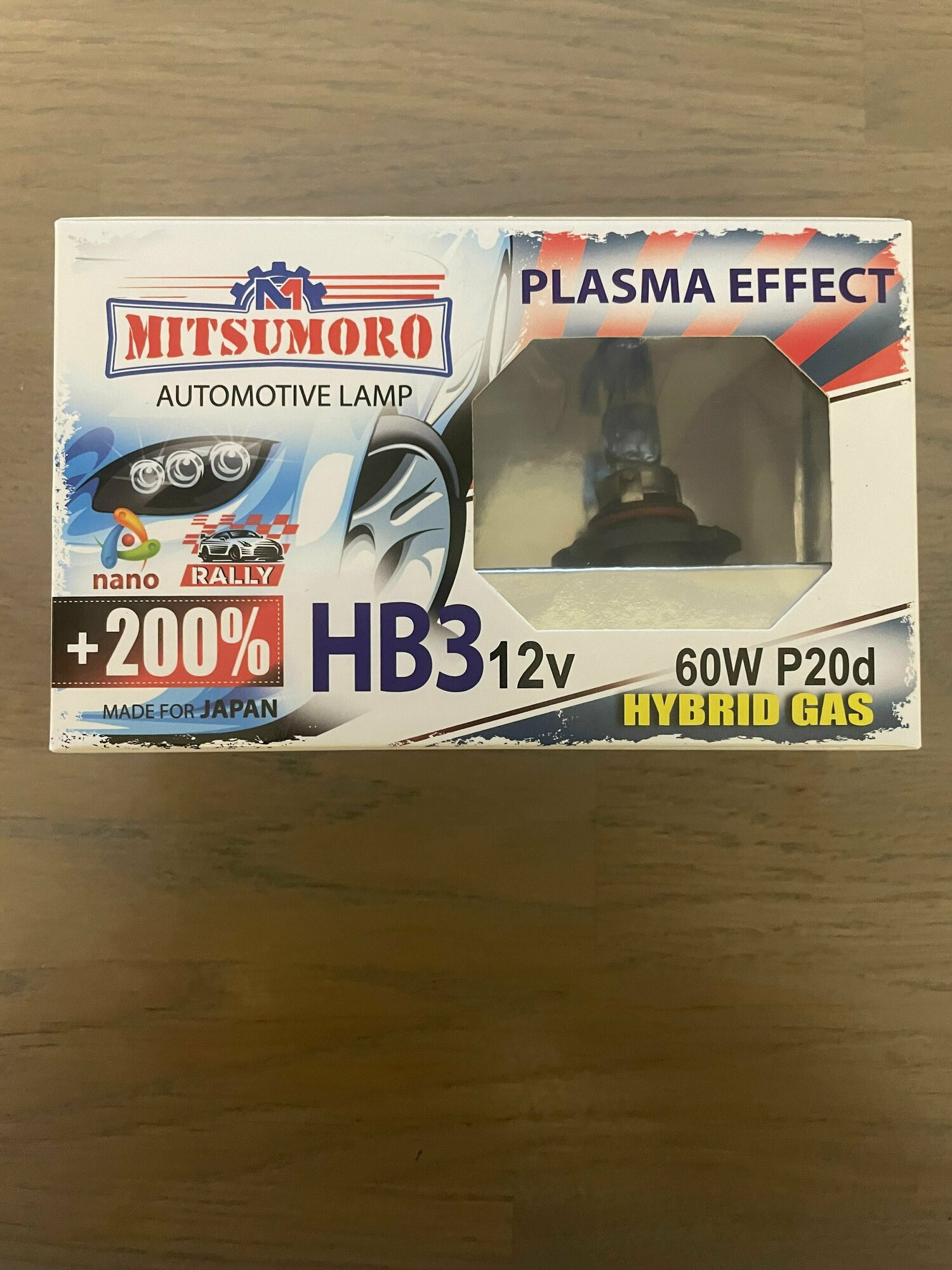 Галогеновая лампа Mitsumoro HB3 12V 60W P20d +200% PLASMA EFFECT