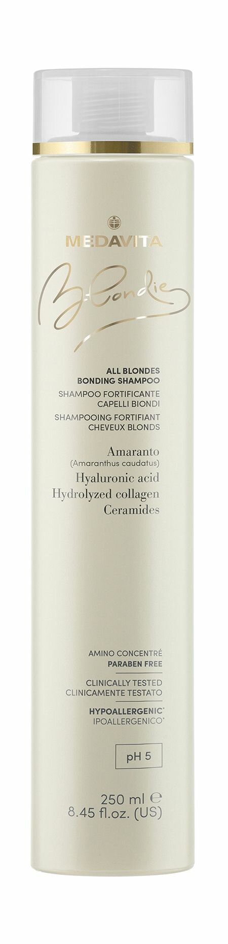 Укрепляющий шампунь для осветленных волос / Medavita Blondie All Blondes Bonding Shampoo