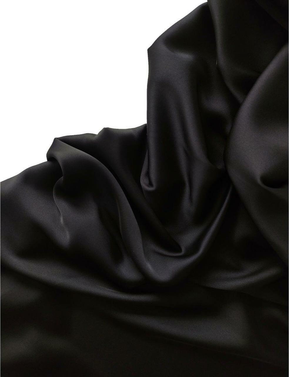 Ткань шёлк Армани 0,5 м черный