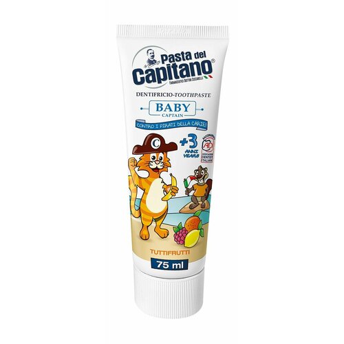 Зубная паста для детей от 3-х лет с фруктовым вкусом Pasta del Capitano Captain Baby Toothpaste Tutti-Frutti 1067₽
