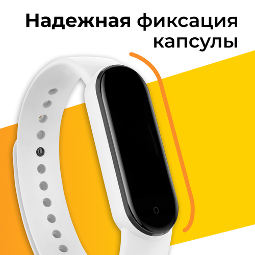 Матовый прозрачный ремешок для умных часов Xiaomi Mi Band 5, 6, 7 / Сменный силиконовый спортивный браслет для фитнес трекера Сяоми Ми Бэнд 5, 6, 7 / Синий