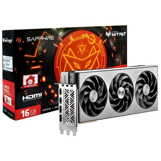 Sapphire Видеокарта Sapphire PCI-E 40 11330-01-20G NITRO+ RX 7800 XT GAMING OC AMD Radeon RX 7800XT 16384Mb 256 GDDR6 2254/16000 HDMIx2 DPx2 HDCP Ret