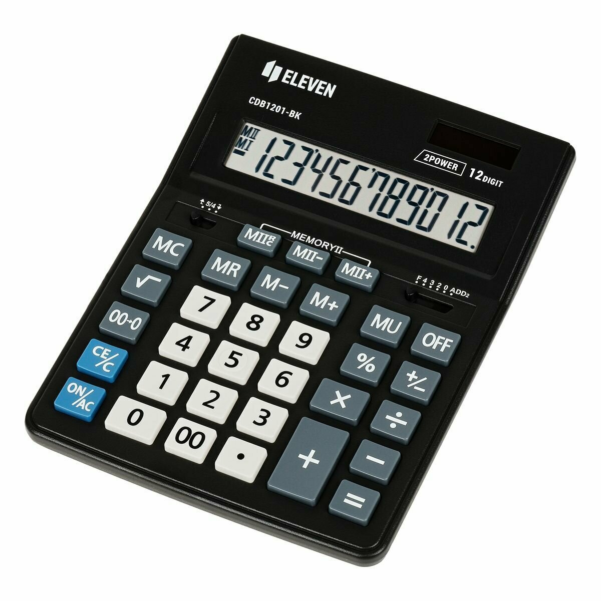 Калькулятор настольный Eleven Business Line CDB1201-BK 12 разрядов двойное питание 155*205*35мм