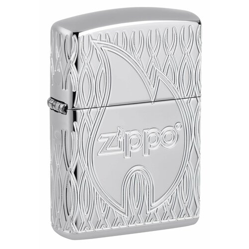 Зажигалка бензиновая ZIPPO 48838 Armor Zippo Flame + Бензин для зажигалки топливо 125 мл зажигалка zippo flame серебристый