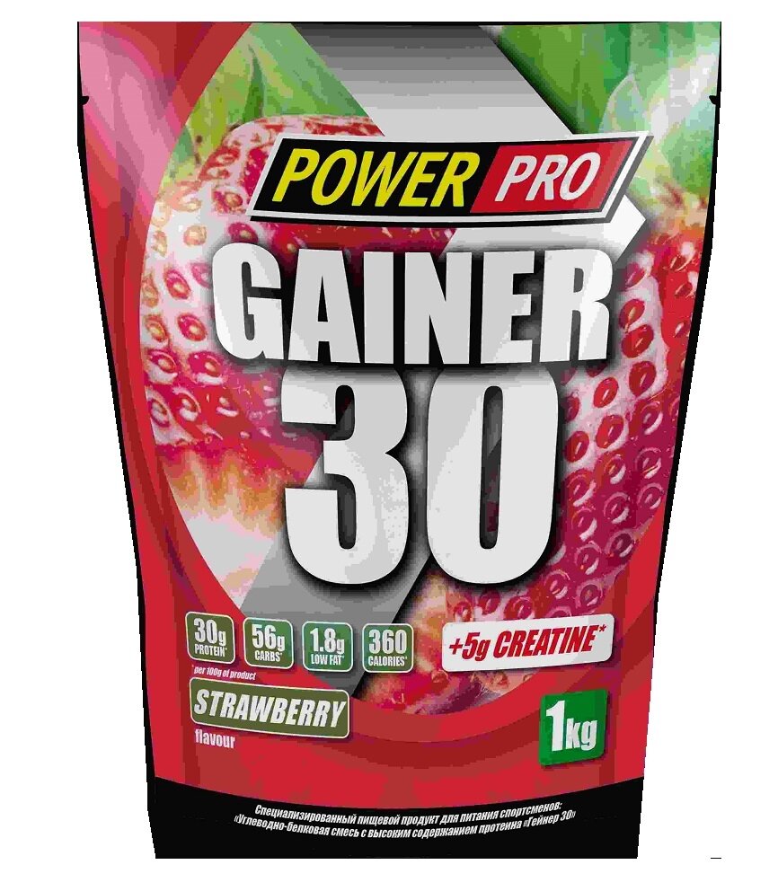 Power Pro Gainer 30 1000 гр (Power Pro) Клубника