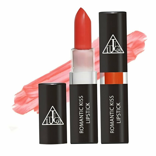 romantic red Jigott Кремовая помада для губ / Romantic Kiss Lipstick 02, Edge Gold Shine, 3,5 г