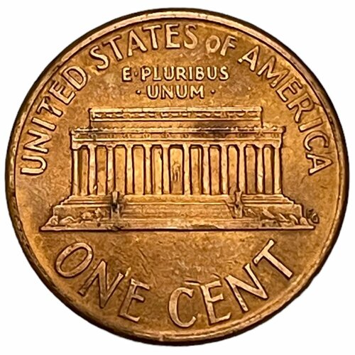 США 1 цент 1989 г. (Memorial Cent, Линкольн) (D) (Лот №2) сша 1 цент 1969 г memorial cent линкольн d лот 2