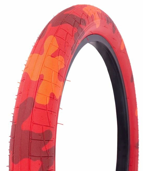 Покрышка велосипедная BMX TechTeam WD P-1472 20"x2.4", камуфляж красный