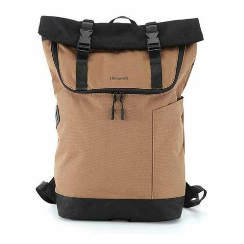 фото Рюкзак для ноутбука himawari "1682", 15,6 дюйма, охра бежевая/черный