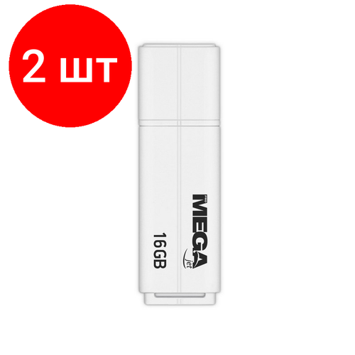 Комплект 2 штук, Флеш-память ProMega jet, 16Gb, USB 2.0, бел, PJ-FD-16GB-White